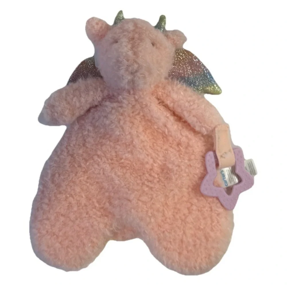 Carter's Baby Girl Pink‎ Dragon Lovey Infant Flat Plush Stuffed Animal Toy NWT